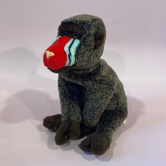 Cheeks the Baboon 1999 Ty Beanie Baby 6” Good Condition no ear tag, has Tush tag - Picture 1 of 6